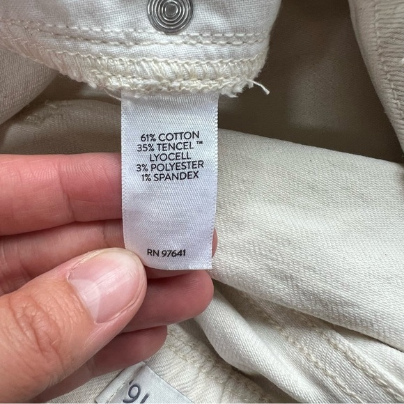 J.Jill Denim Cream High Rise Straight Leg Jeans, Size 16P - Picture 6 of 9